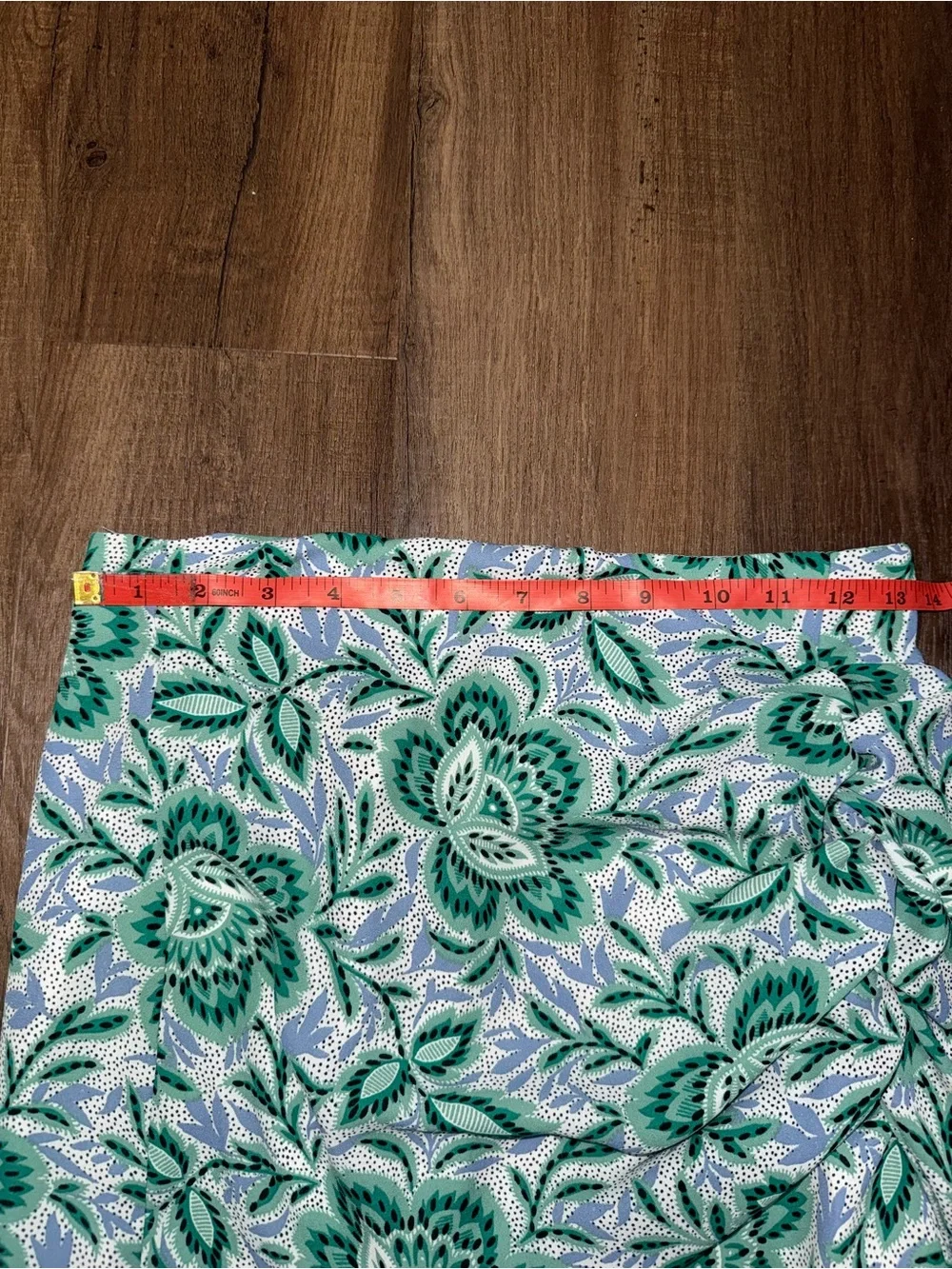 Ann Taylor Women’s Green & Blue Floral Midi Skirt
